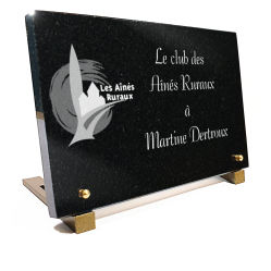 Plaque personnalisable pour associations de 3ème age.