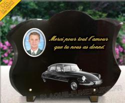 Personnalisez cette plaque funeraire avec Citroen DS