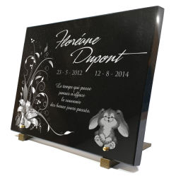 Personnalisez cette plaque funeraire pour tombe denfant