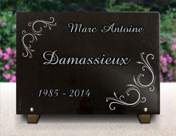 Plaque funeraire Une plaque personnalisable avec des décors très harmonieux