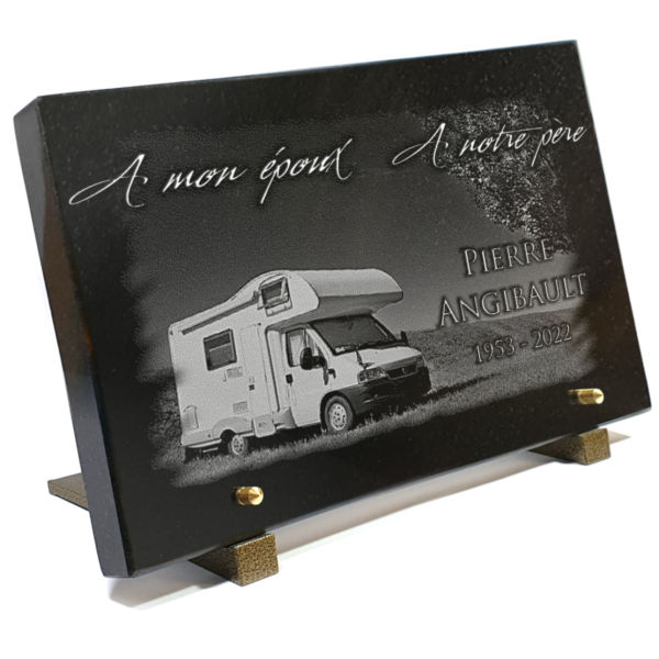 Plaque funeraire camping-car camping car camion